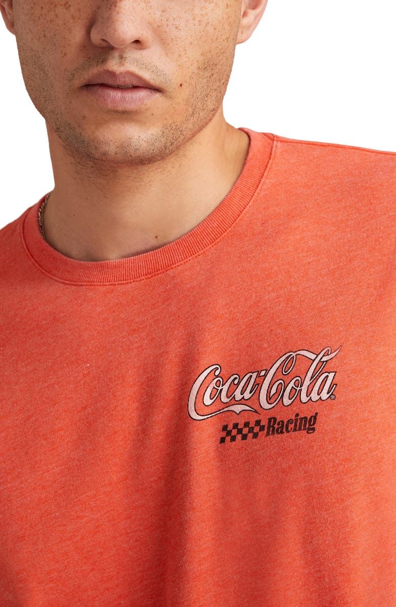Lucky Brand Coca Cola Racing Team Graphic T-Shirt, Alternate, color, Tigerlily