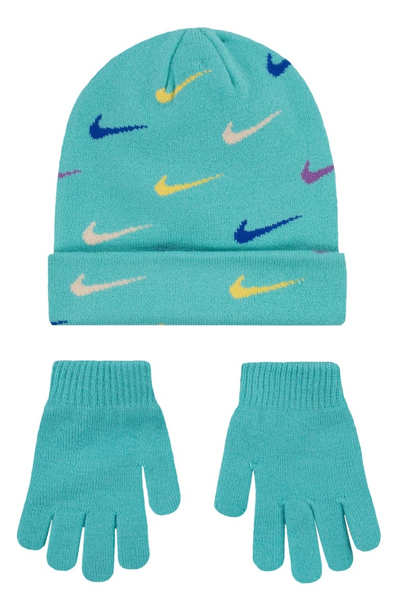Nike Swoosh Repeat Beanie, Alternate, color, Green Frost