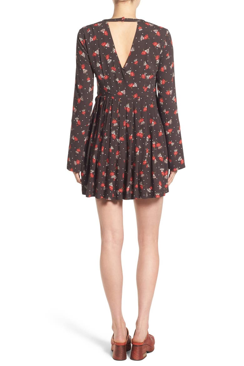 'Tegan' Minidress, Alternate, color, BLACK COMBO