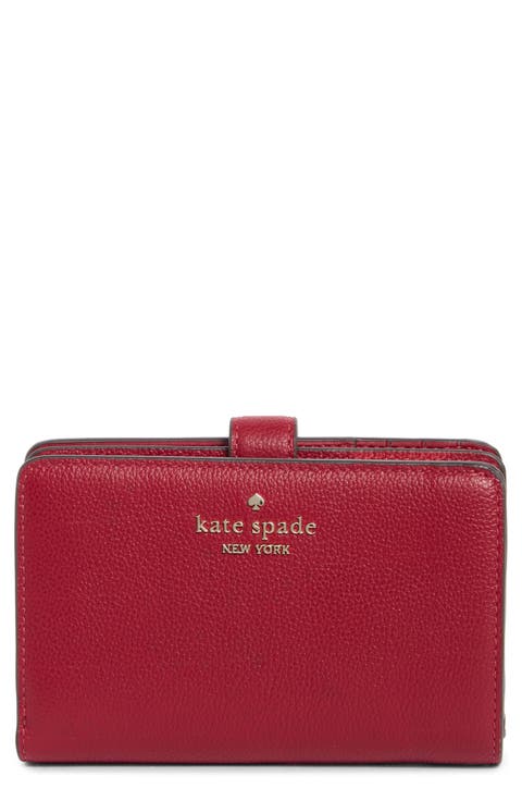 leila pebbled leather medium cardholder wallet