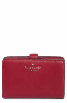 Kate Spade New York leila pebbled leather medium cardholder wallet