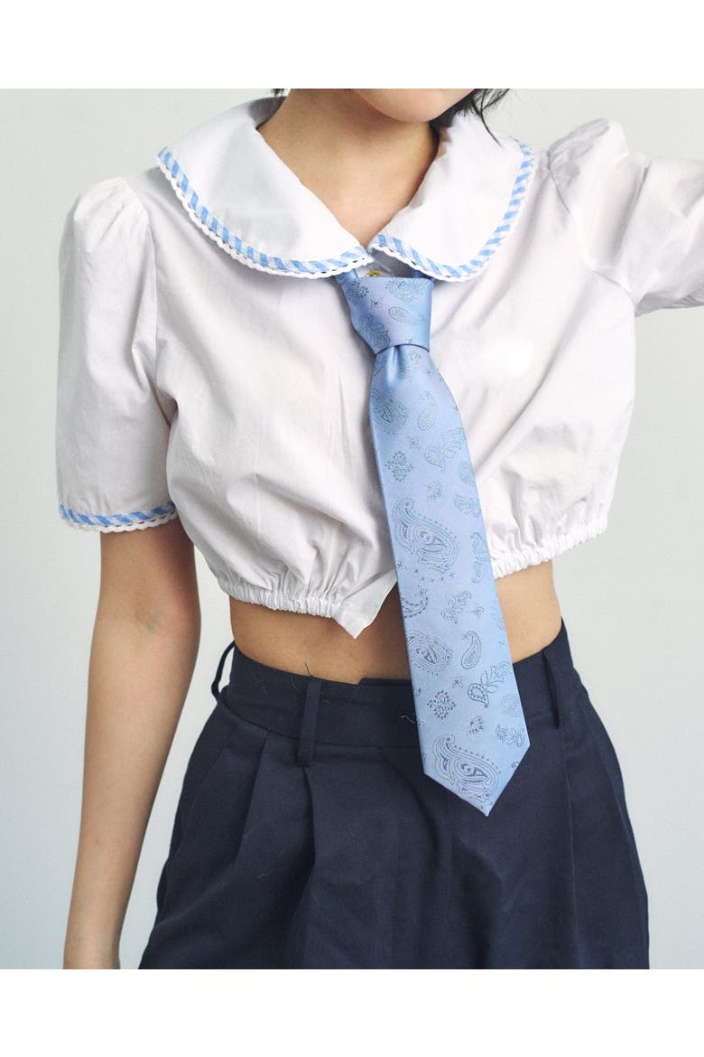 "Paisley" Silk Jacquard Tie, Alternate, color, Sky Blue