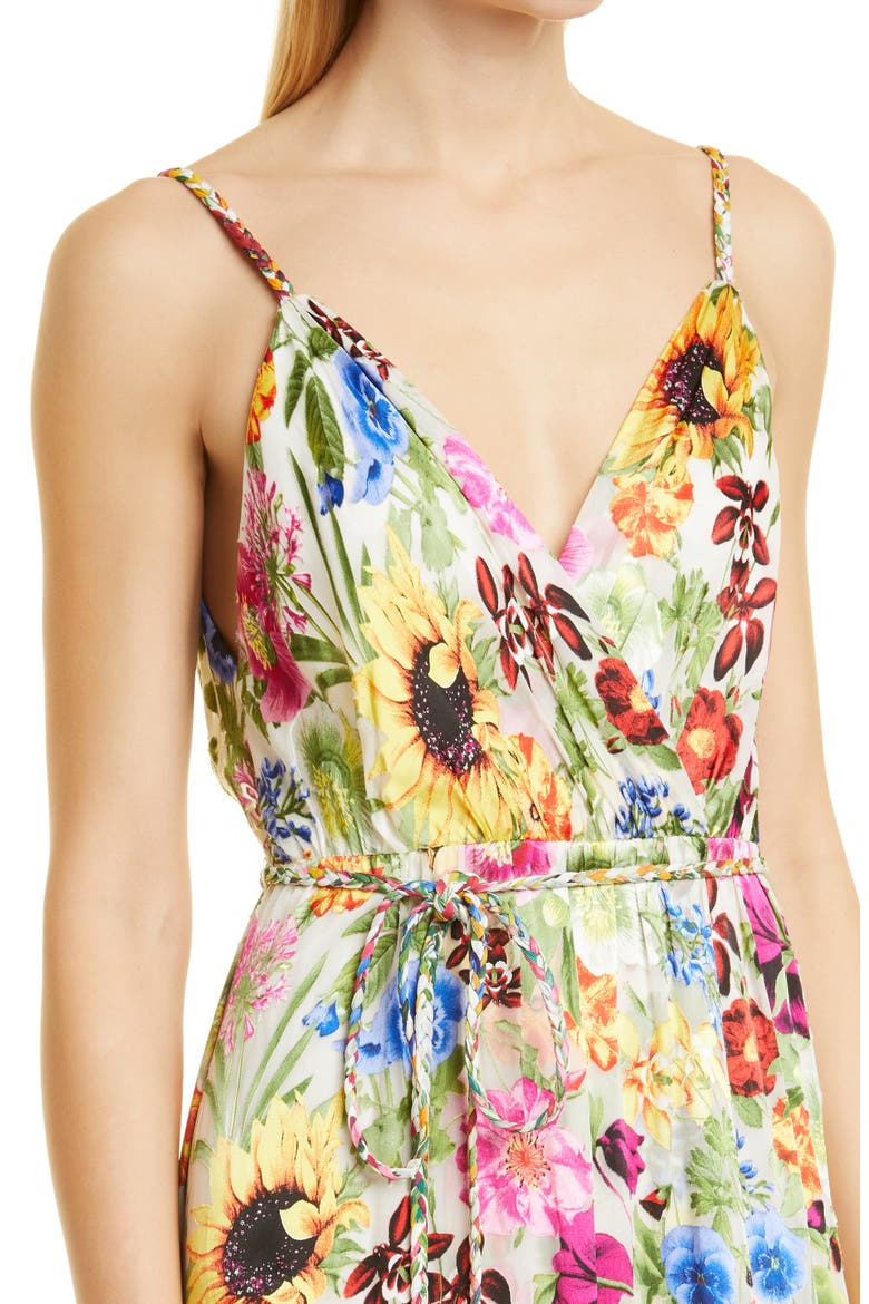 Samantha Floral Faux Wrap Dress, Alternate, color, SUNDAY STROLL