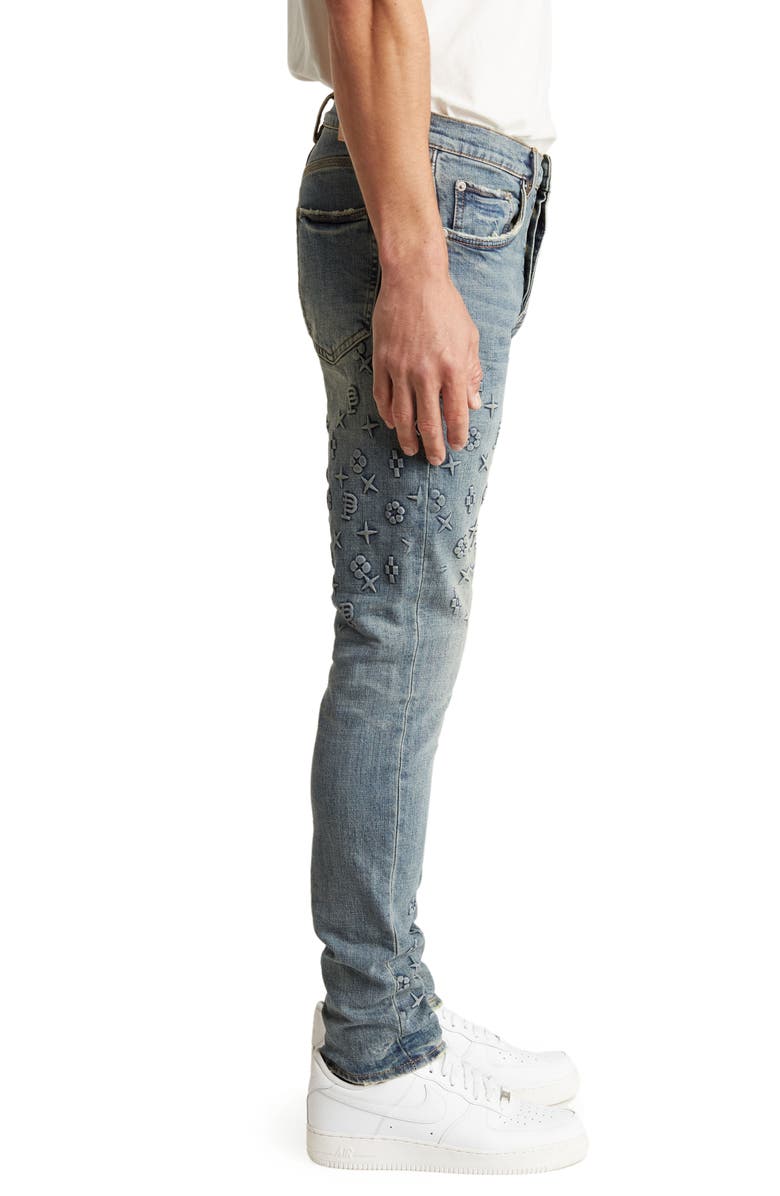 PURPLE BRAND Embossed Skinny Jeans, Alternate, color,