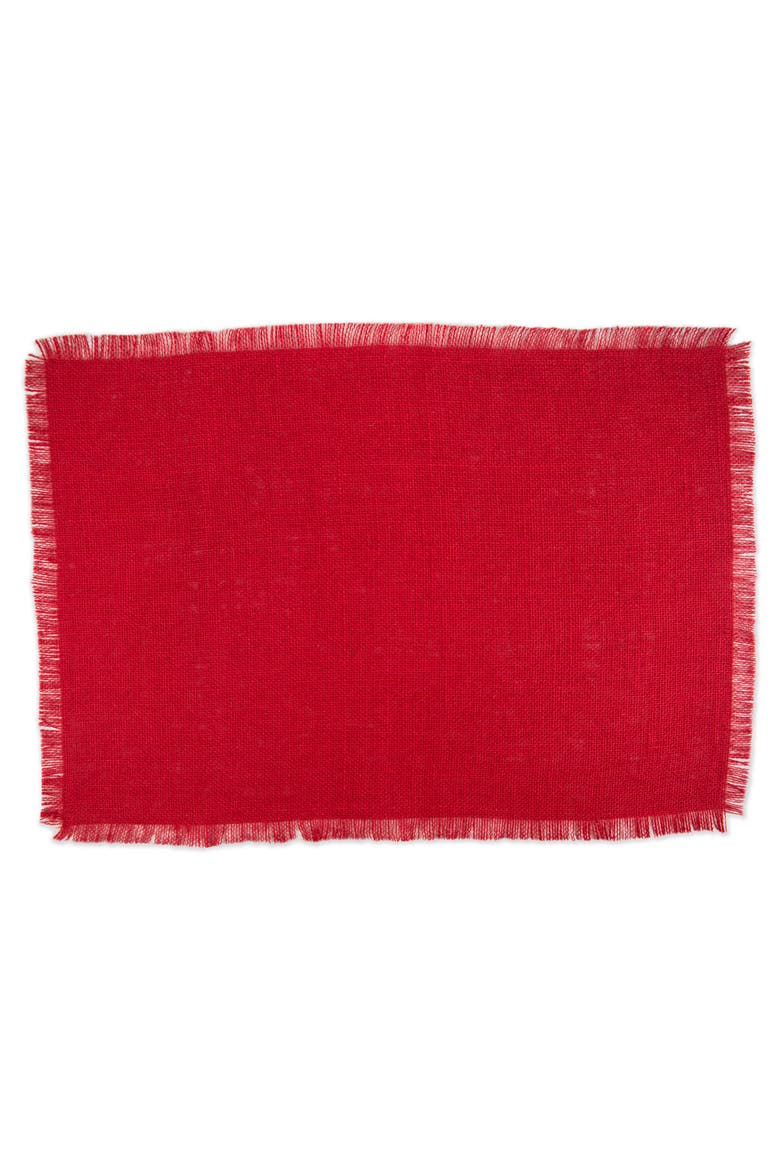 Tango Red Jute Placemat Set/6, Alternate, color, Tango Red