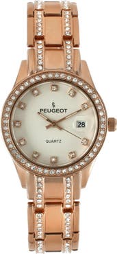 Peugeot Luxury Swarovski Crystal Bracelet Watch- 30MM