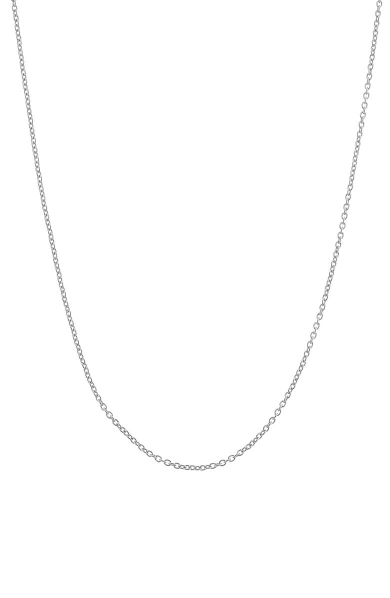 FZN Sterling Silver Adjustable Chain Necklace, Main, color, Silver