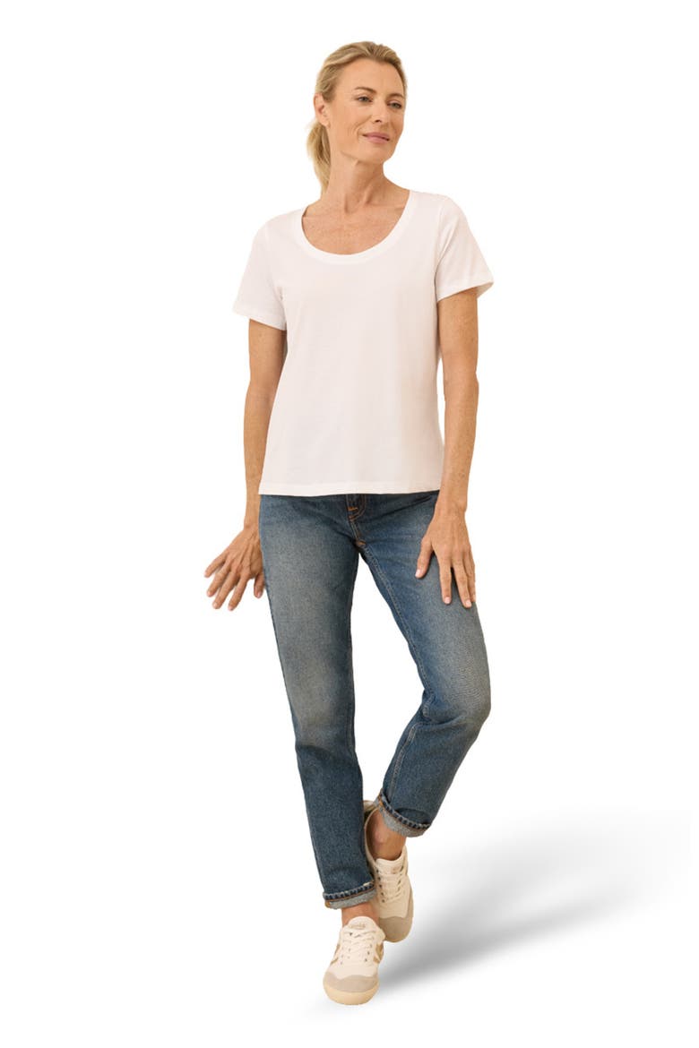 Organic Cotton Softspun Scoop Neck Tee, Main, color, White