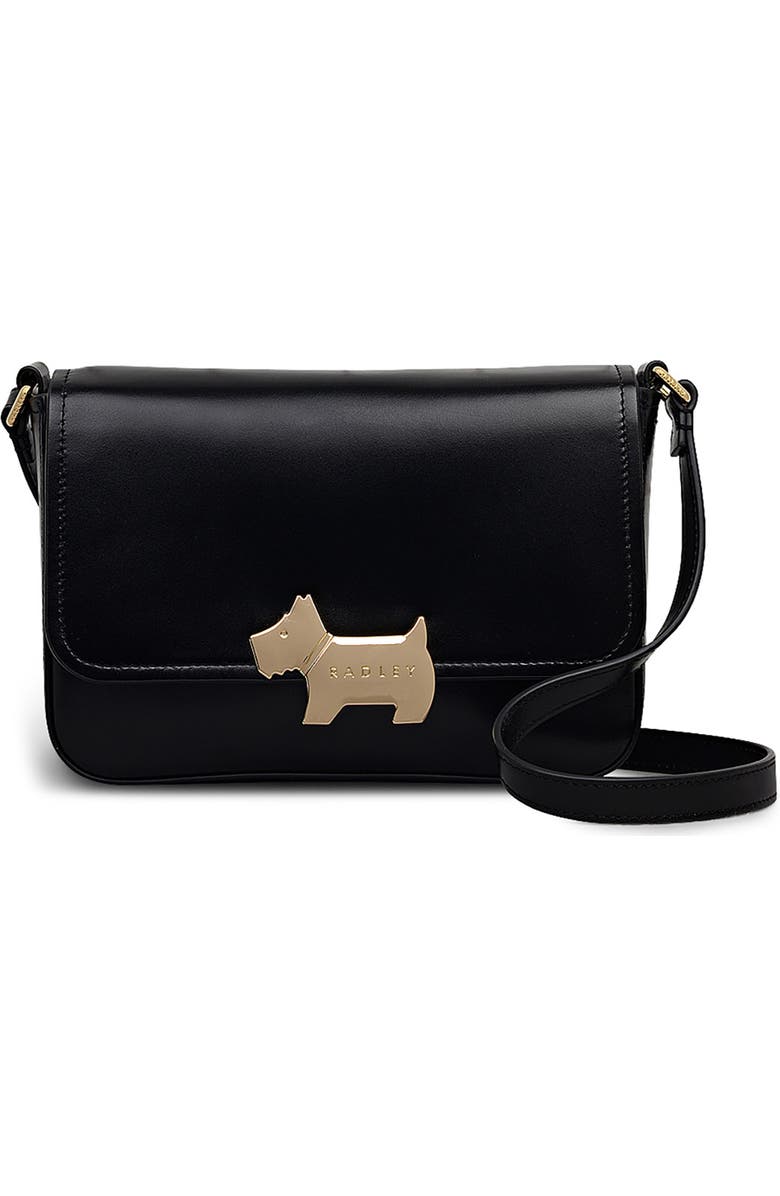 Radley Percy Grove Medium Flapover Crossbody Bag, Main, color, Black