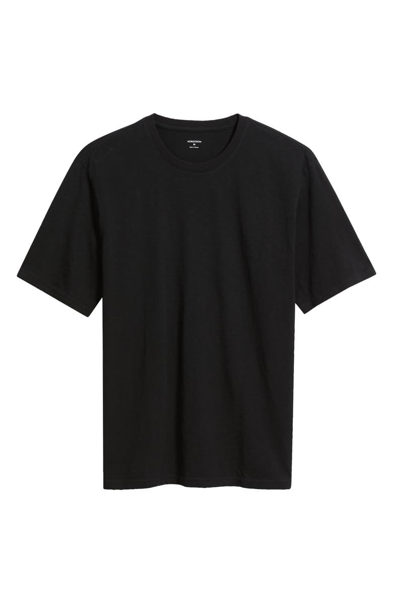 Nordstrom Slub Cotton Crewneck T-Shirt, Main, color, Black