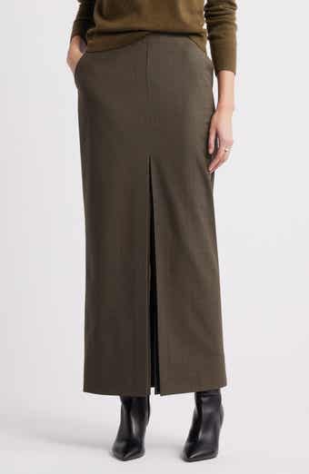 Nordstrom Wool Blend Maxi Pencil Skirt