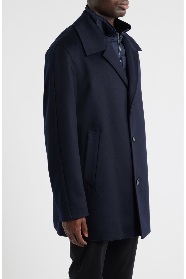 Clark Wool Blend Bib Jacket, Alternate, color, DARK BLUE
