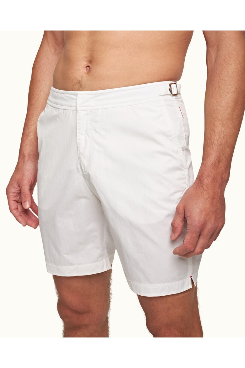 Dane Longest-Length Swim Shorts, Alternate, color, White