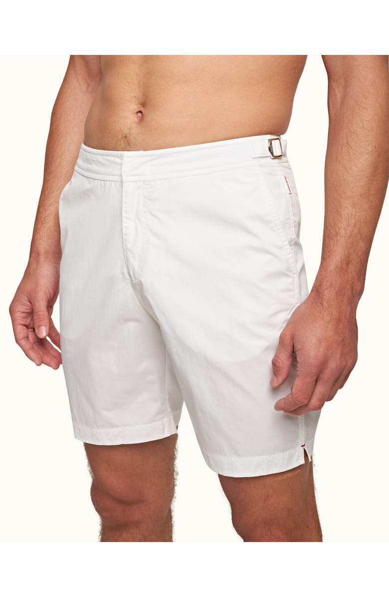 Orlebar Brown Dane Longest-Length Swim Shorts, Alternate, color, White