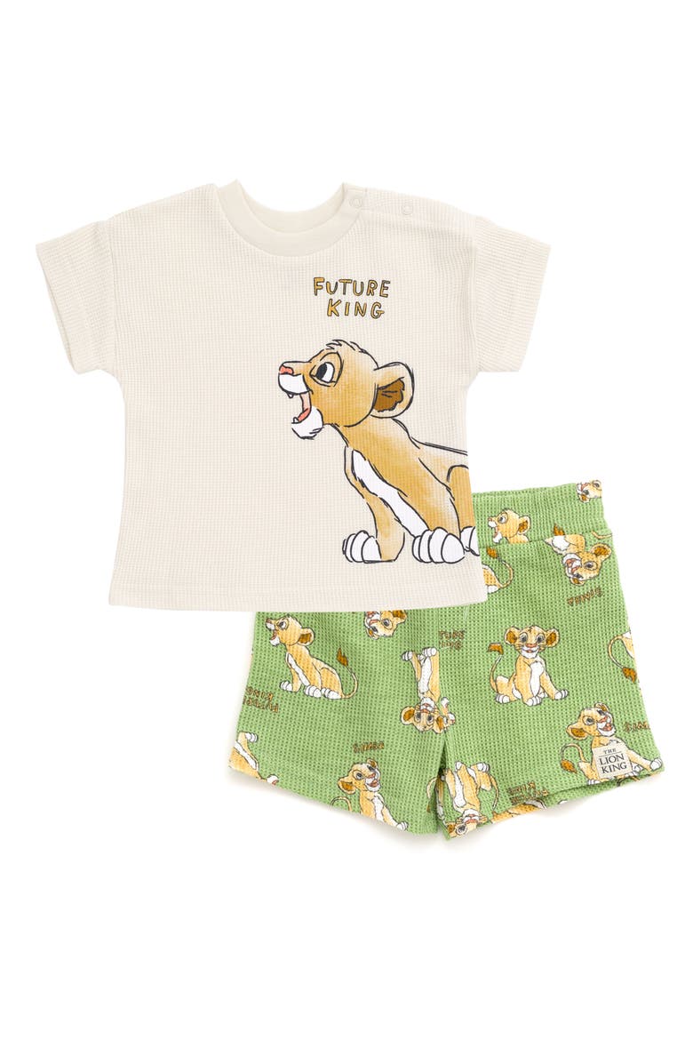 Lion King Simba 2-Piece T-Shirt and Shorts Set, Main, color, Simba Sage Green