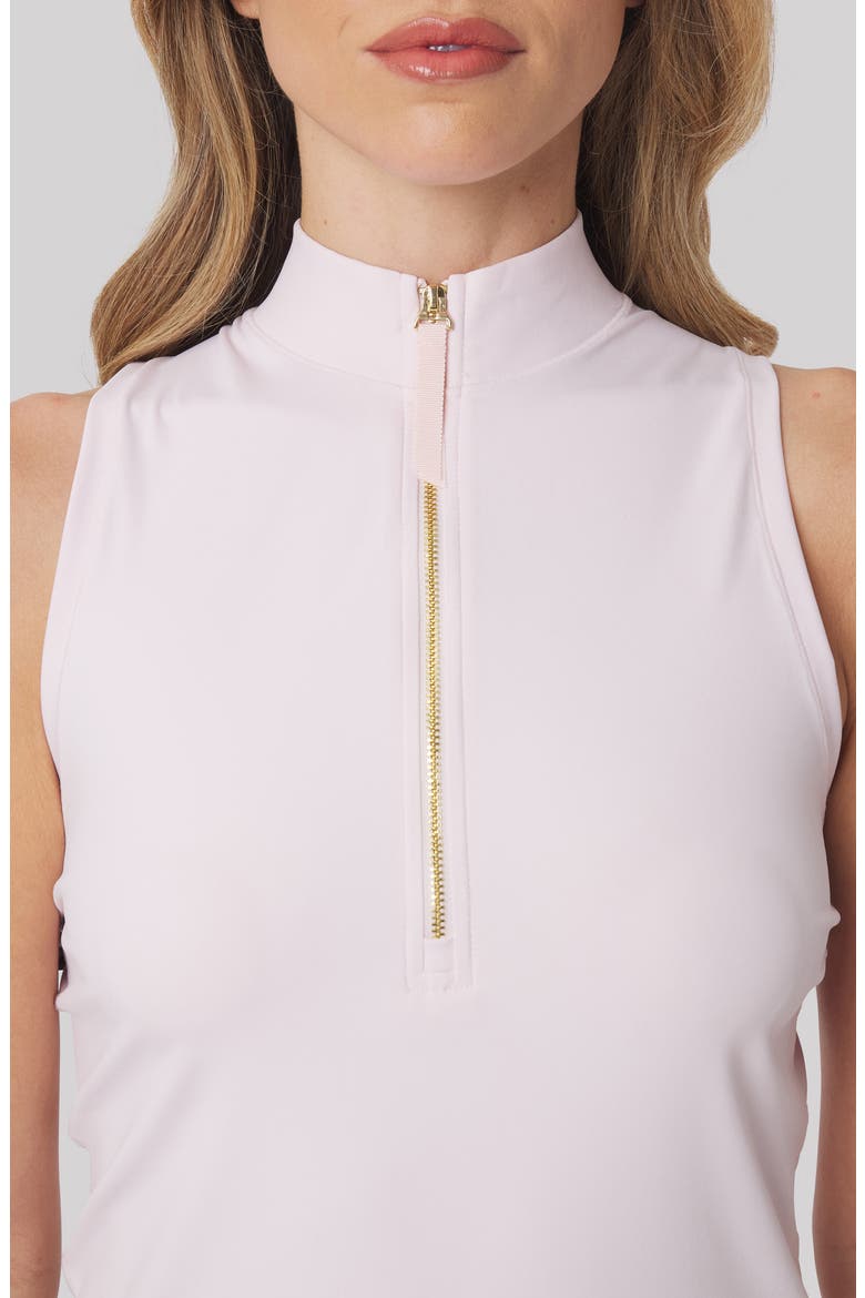 Tabitha Quarter Zip Performance Top, Alternate, color, PETAL PINK