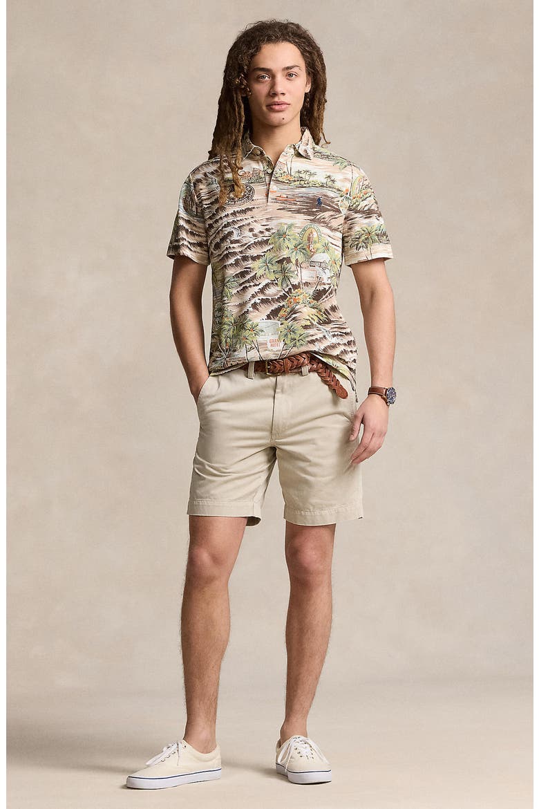 Flat Front Cotton Twill Chino Shorts, Alternate, color, CLASSIC STONE