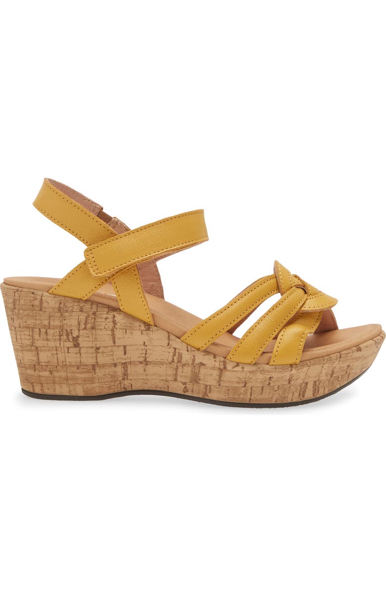 Naot Tropical Platform Wedge Sandal, Alternate, color, Marigold Leather