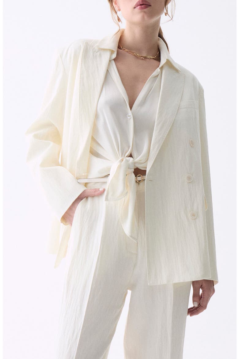 Caleira Relaxed Blazer, Main, color, ECRU