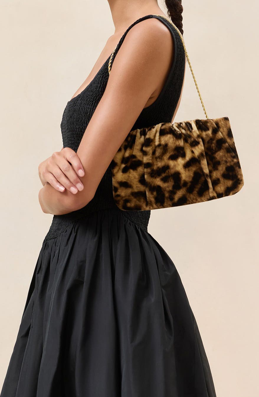 Loeffler Randall Serena Leopard Print Clutch, Alternate, color, Leopard