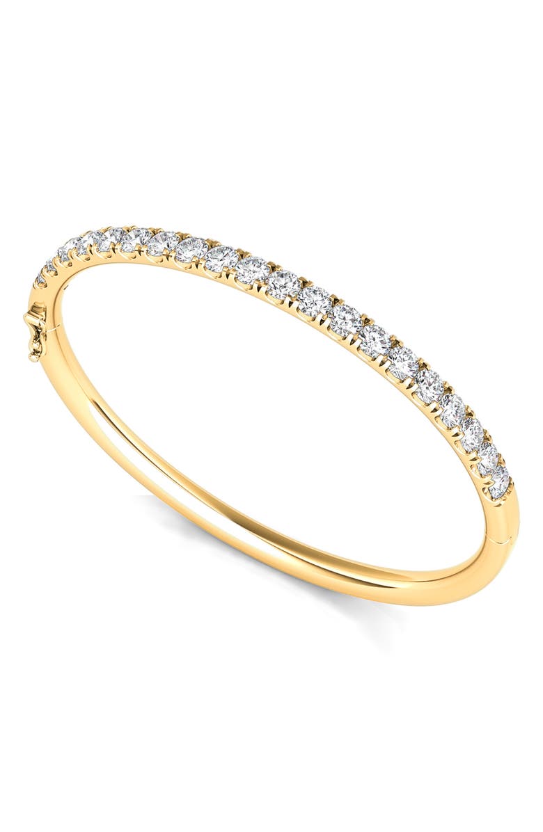 Everyday By HauteCarat Lab Created Diamond Bangle, Alternate, color, 14K Yellow Gold