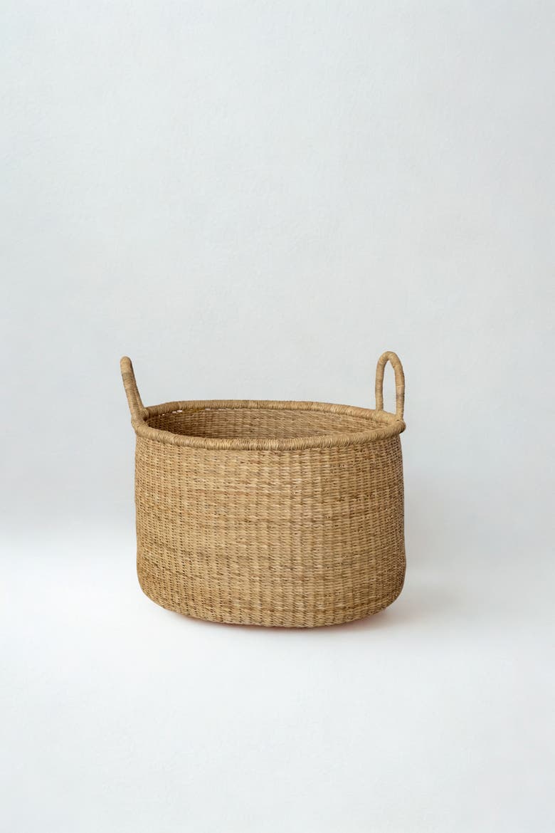 Handwoven Short Hamper, Main, color, Natural