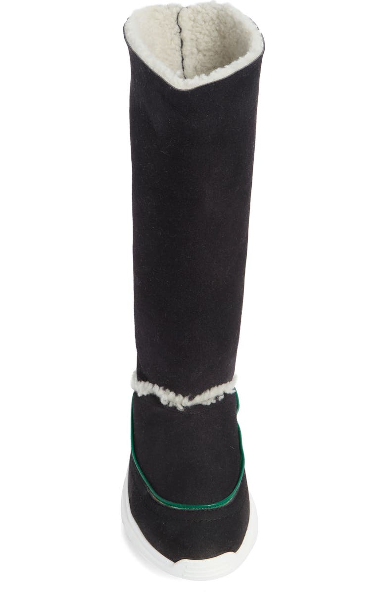 Longchamp Fleece Lined Tall Boot, Alternate, color, Black