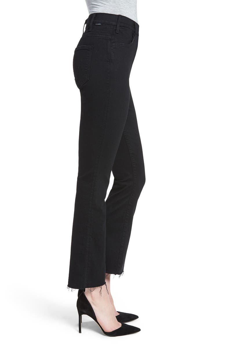 MOTHER The Hustler High Waist Ankle Fray Jeans, Alternate, color, Not Guilty