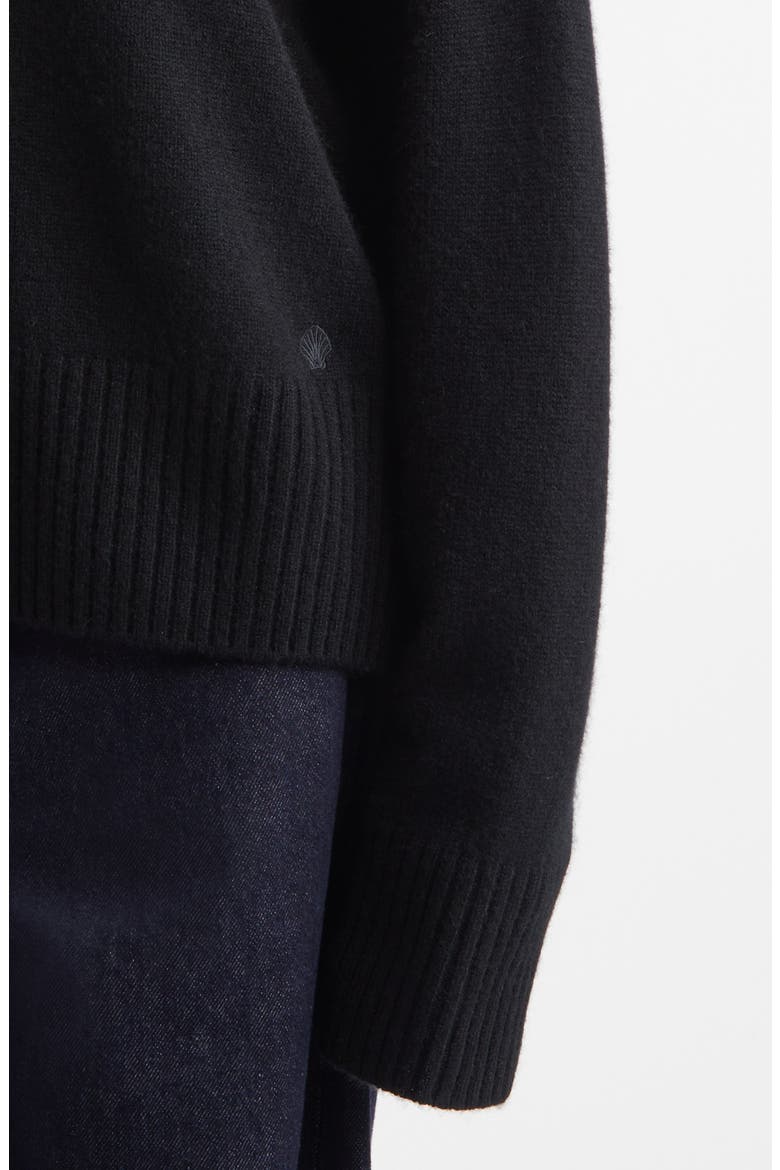 Anton Cashmere Crewneck Sweater, Alternate, color, BLACK