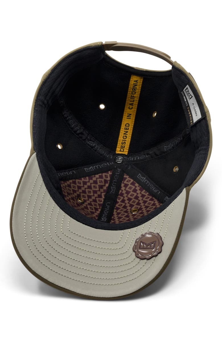 Melin Thermal Agame Infinite Performance Snapback Hat, Alternate, color, Dark Olive / Fig