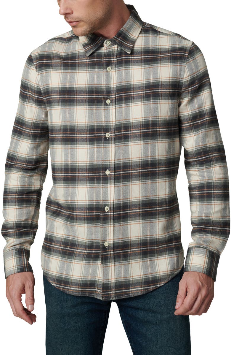 Joe's Oliver Plaid Flannel Button-Up Shirt, Main, color, Agave Plaid
