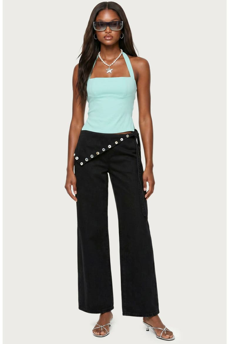 Dara Halter Top, Alternate, color, AQUA