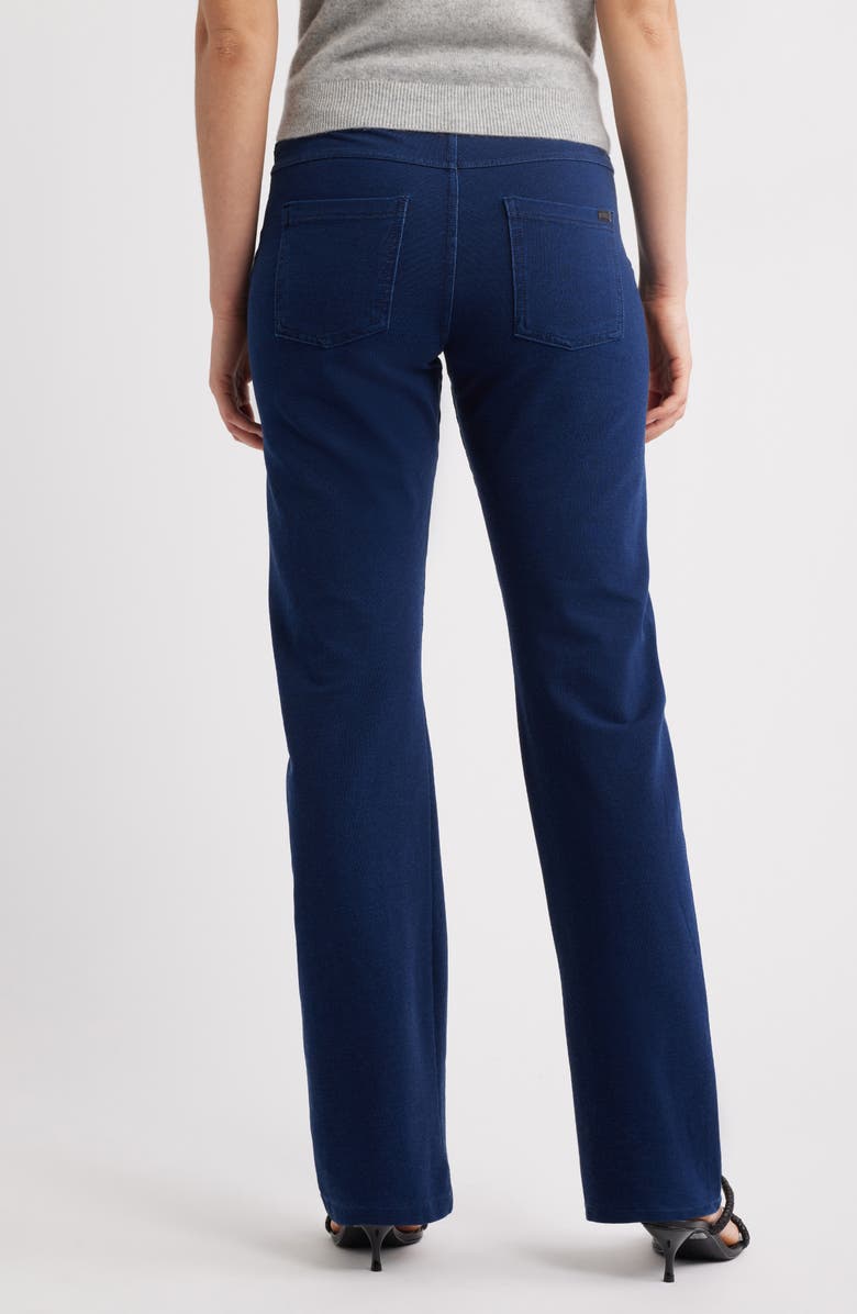 Hue Game Changing High Waist Straight Leg Denim Leggings, Alternate, color, Dark Rinse Wash