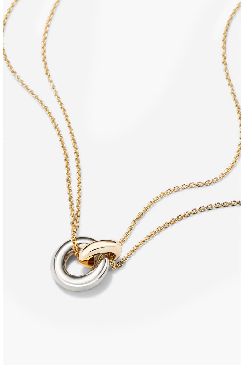 Linked Necklace, Alternate, color, Gold / Silver