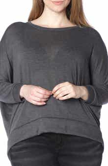 Dolman Sleeve Ribbed Pullover