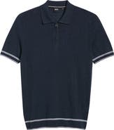 BOSS Norbertino Cotton Short Sleeve Tipped Sweater