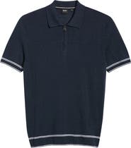 BOSS Norbertino Cotton Short Sleeve Tipped Sweater