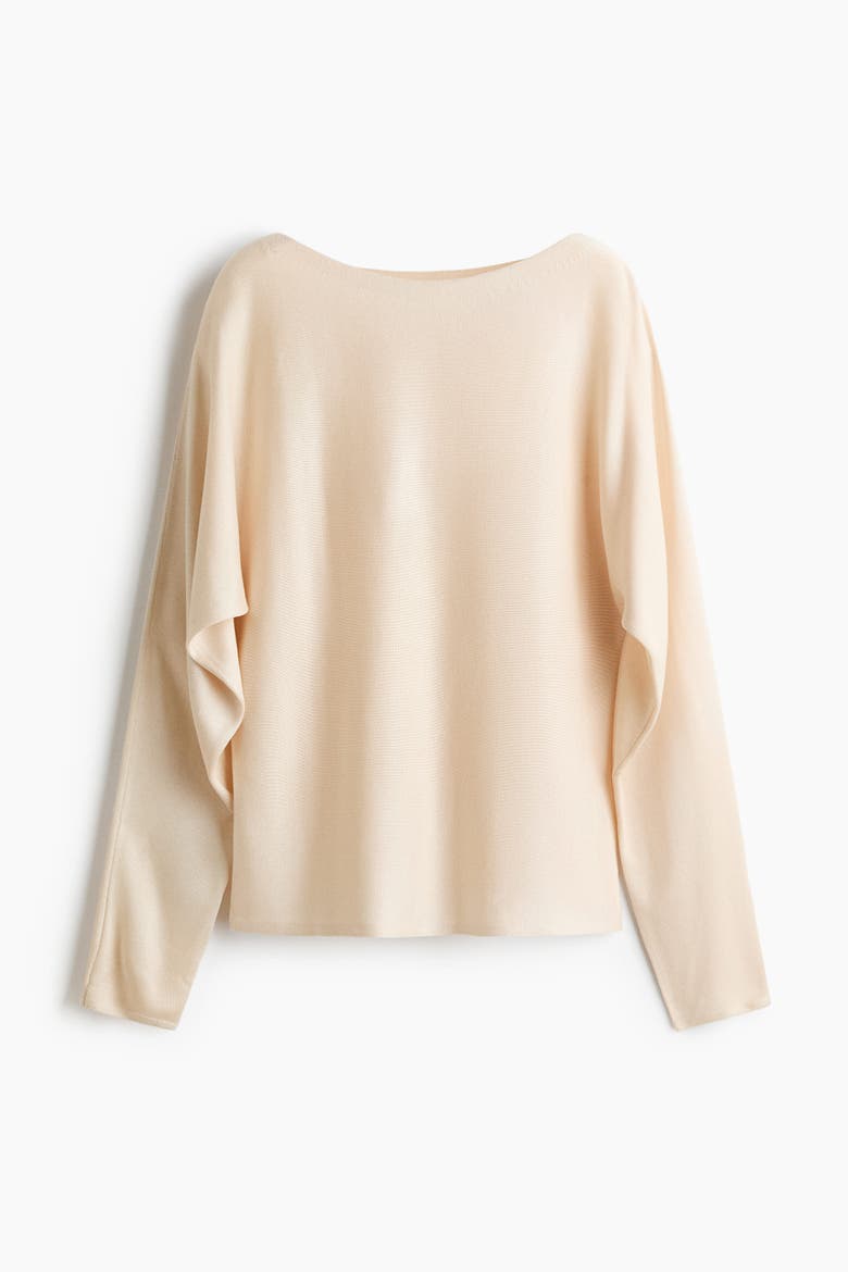Off-the-shoulder Sweater, Alternate, color, Light beige
