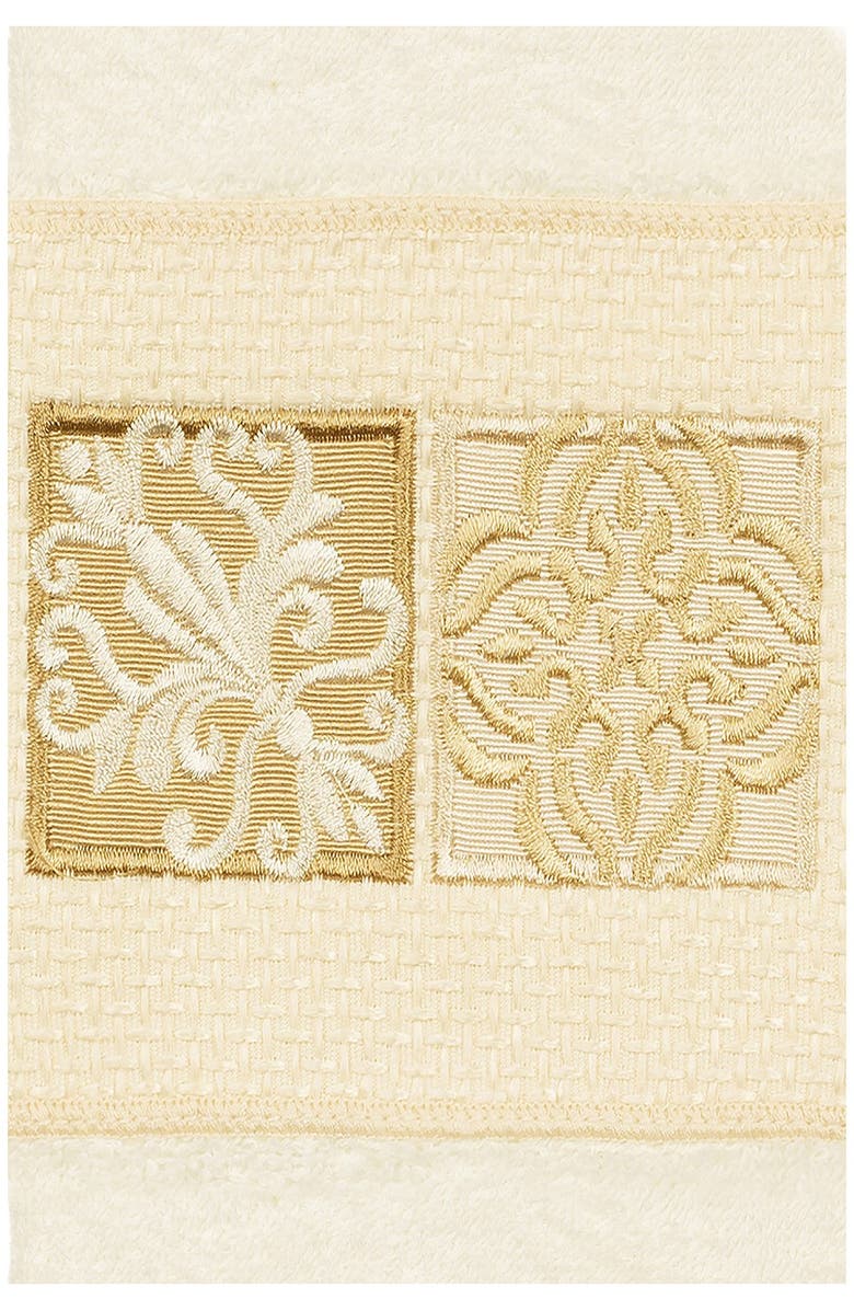 Linum Home Textiles Vivian Embellished Hand Towel - Set of 2 - Cream, Alternate, color, Cream