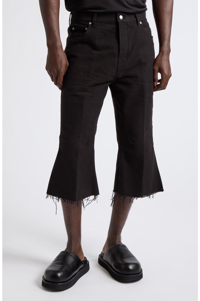 Bolan Cotton Twill Cutoff Jeans, Main, color, BLACK
