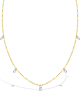 In Season Jewelry 14k Dainty Aquamarine Multicharm Necklace