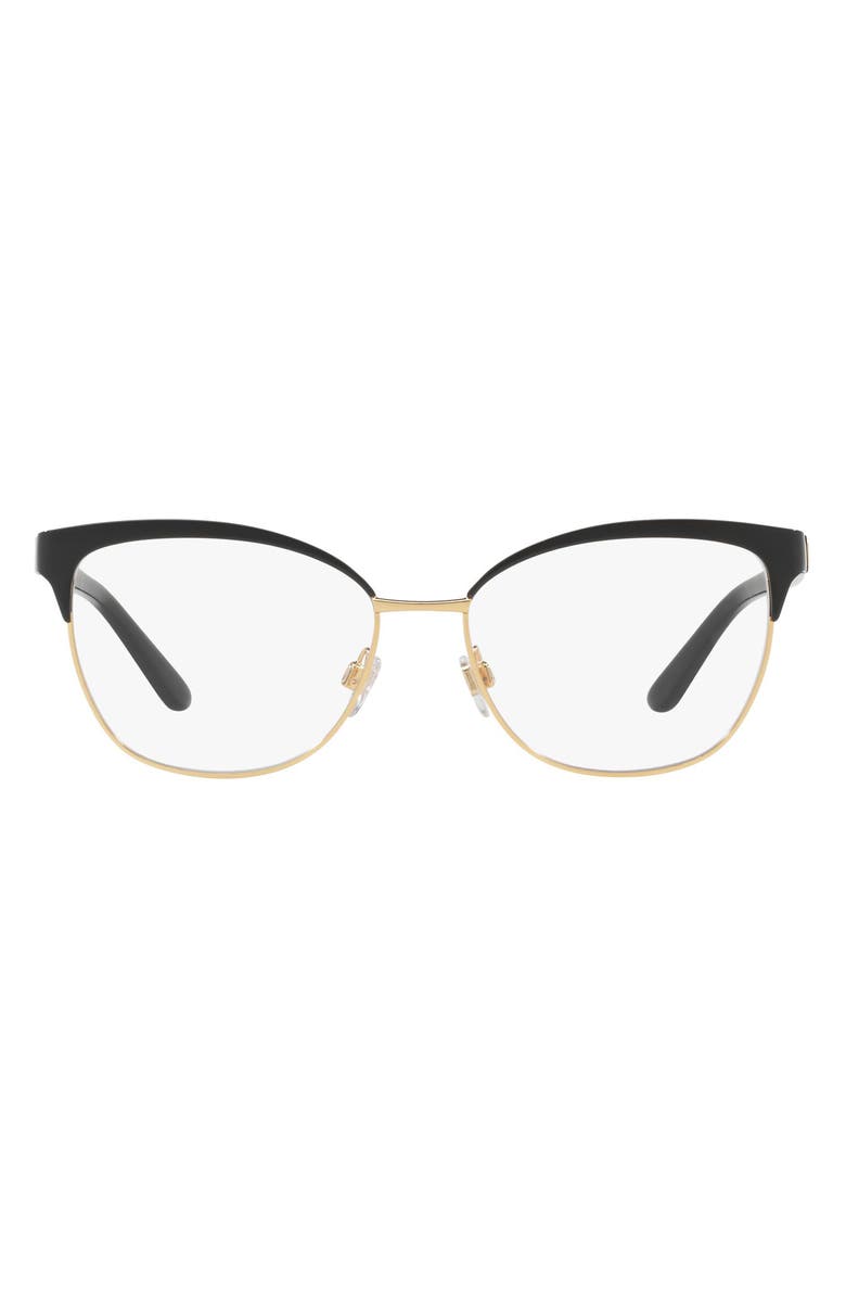 Ralph Lauren Polo Ralph Lauren 55mm Cat Eye Optical Glasses, Main, color, Black