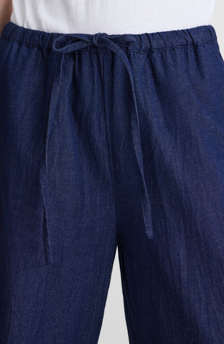 Madewell Eyelet Denim Pull-On Pants, Alternate, color, Marfield Wash