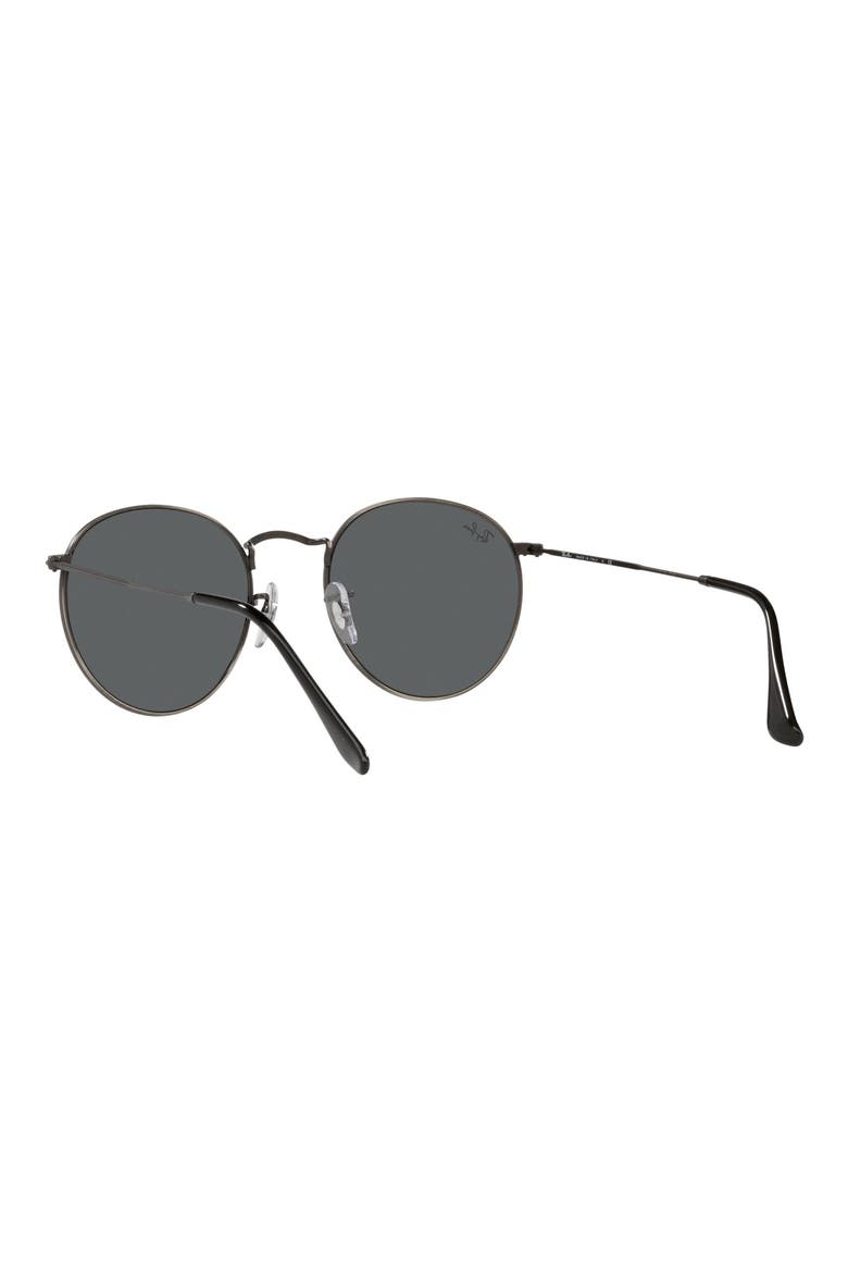 Icons 53mm Retro Sunglasses, Alternate, color, ANTIQUE GUNMETAL/ DARK GREY