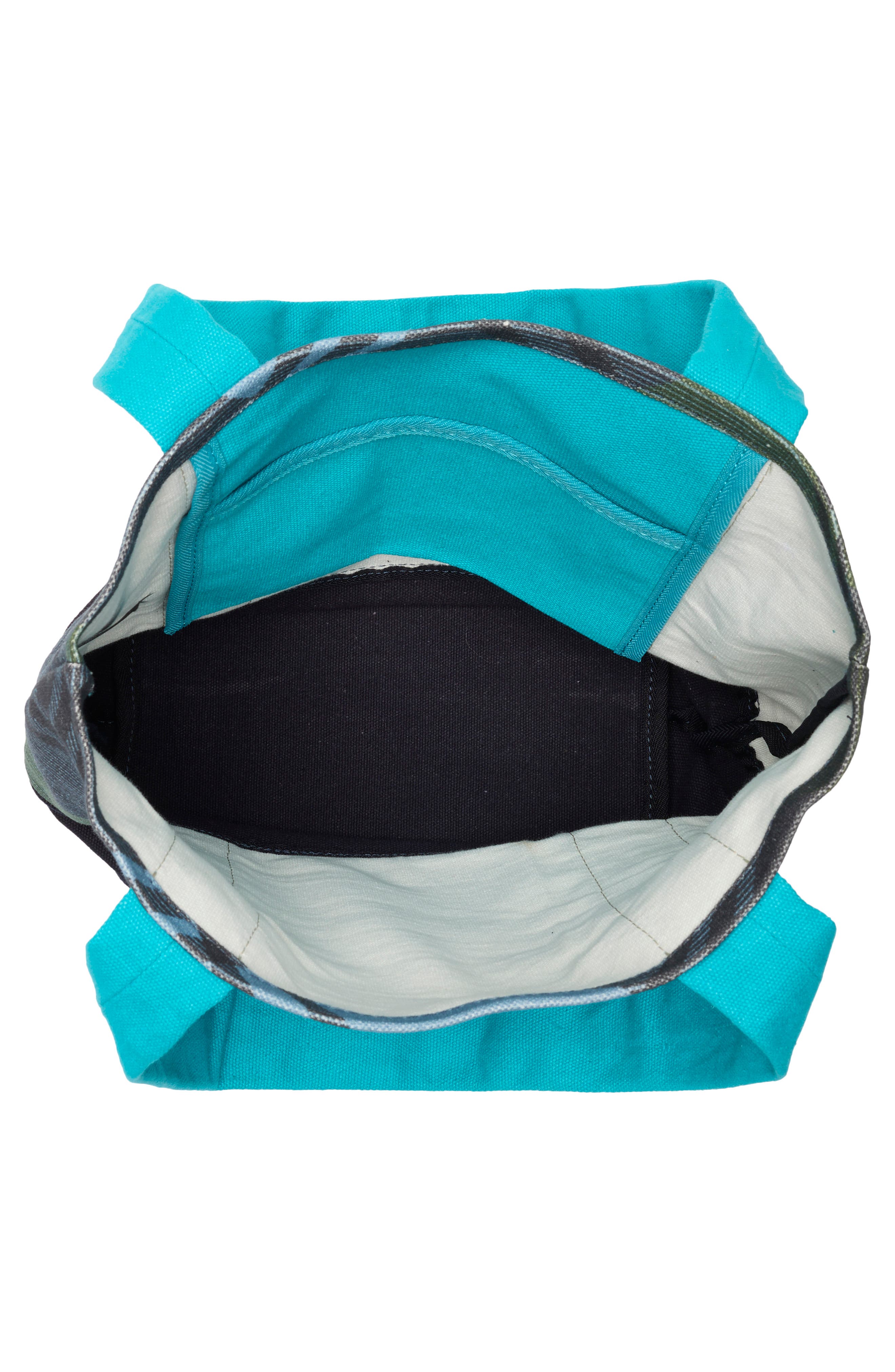 Medium Kylee Colorblock Tote Bag, Alternate, color, LAGOON TARTAN