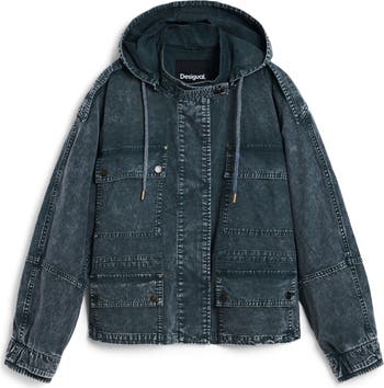 Jersey Denim Shirt Jacket