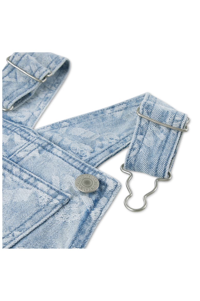 Kids' Logo-Print Denim Overalls, Alternate, color, SHORE THING