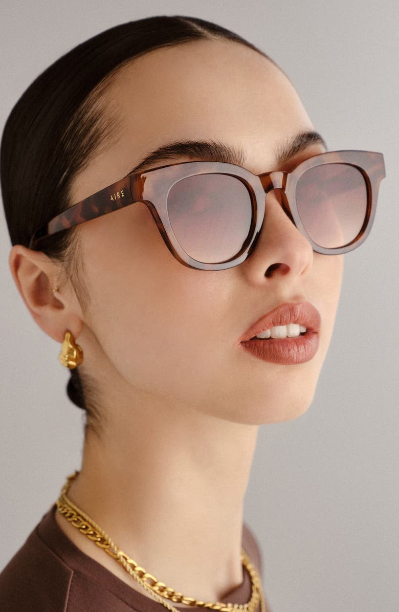 AIRE 50mm Dorado D-Frame Sunglasses, Alternate, color, Tort / Brown Grad