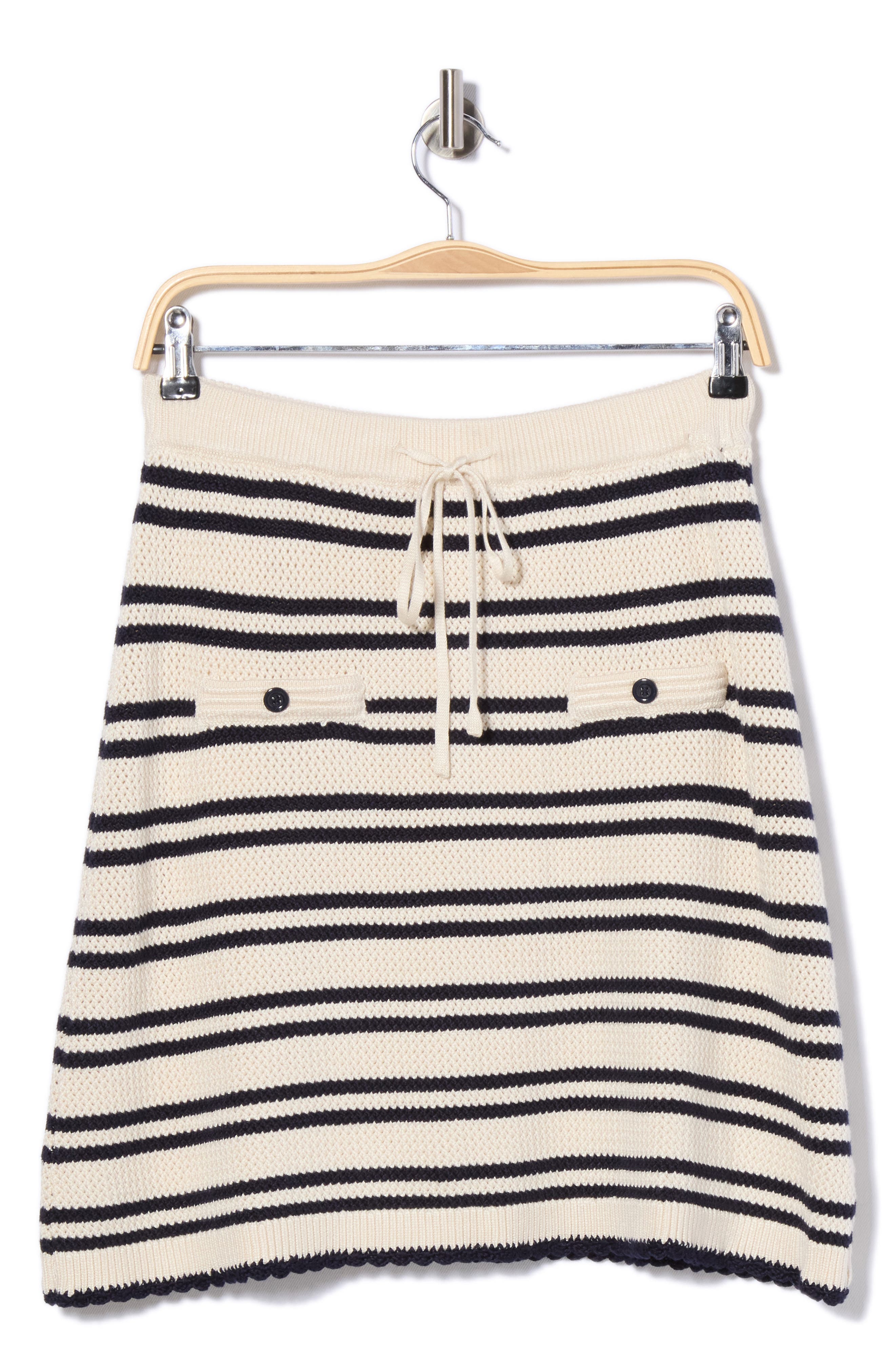 Striped Crochet Pencil Skirt