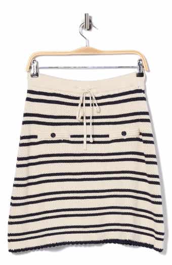 Striped Crochet Pencil Skirt